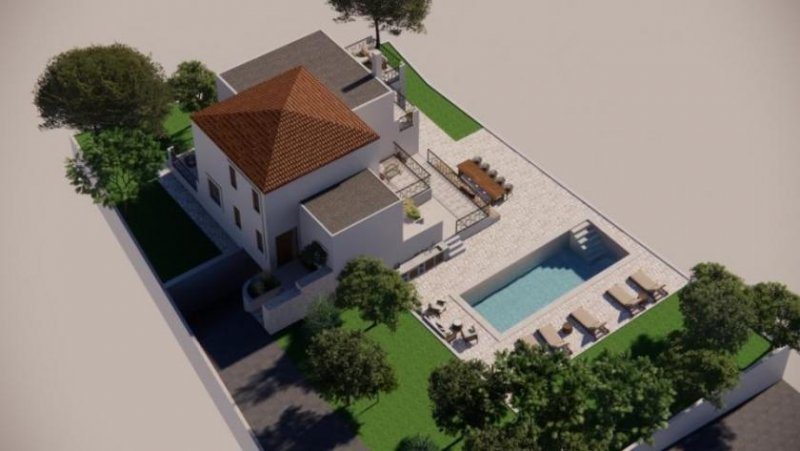 Roussospiti Kreta, Roussospiti: Neubau-Projekt! Villa mit Meerblick, privatem Garten und absoluter Privatsphäre zu verkaufen Haus kaufen